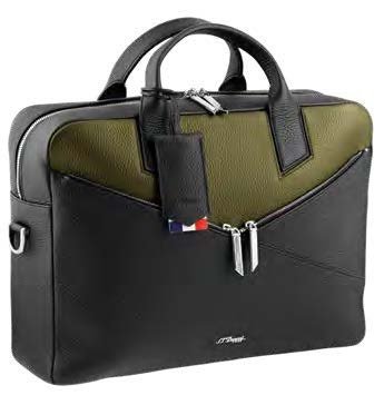 S.T. Dupont Neo Capsule Grain Document Holder Khaki & Black