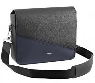 S.T. Dupont Neo Capsule Grain Messenger Bag Navy & Black