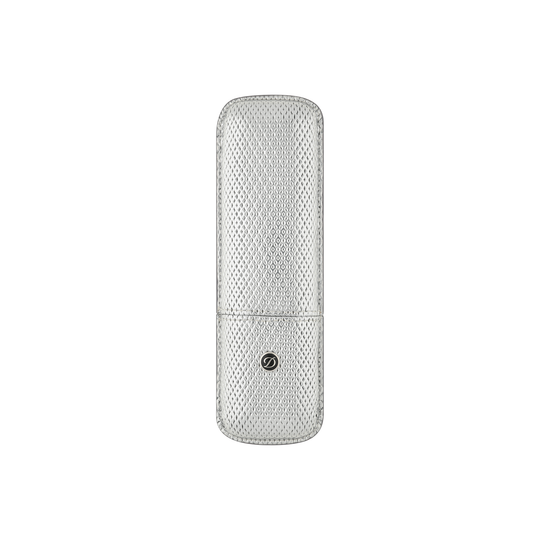 S.T. Dupont Rigid Two-Pen Case Silvery Mesh