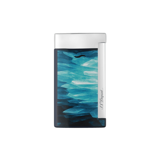 S.T. Dupont Slim 7 Geode Blue & Chrome Lighter