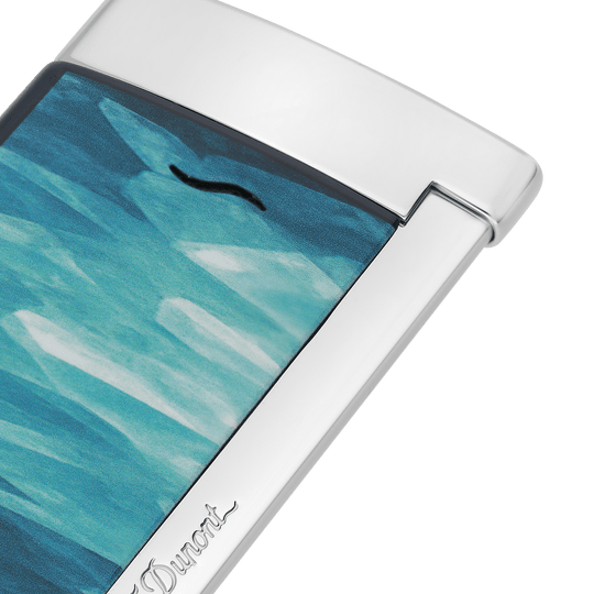 S.T. Dupont Slim 7 Geode Blue & Chrome Lighter 2