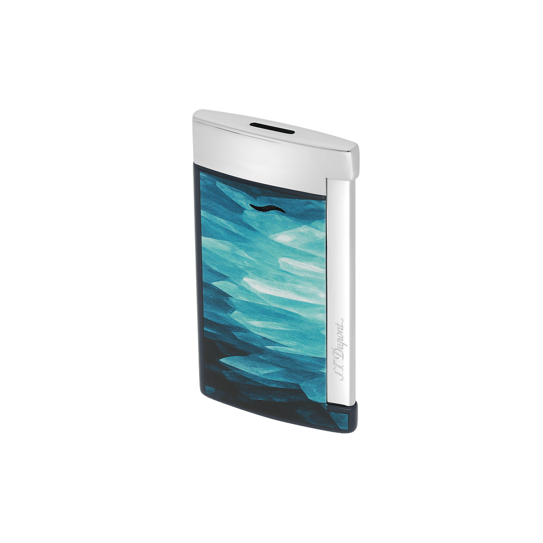 S.T. Dupont Slim 7 Geode Blue & Chrome Lighter 4