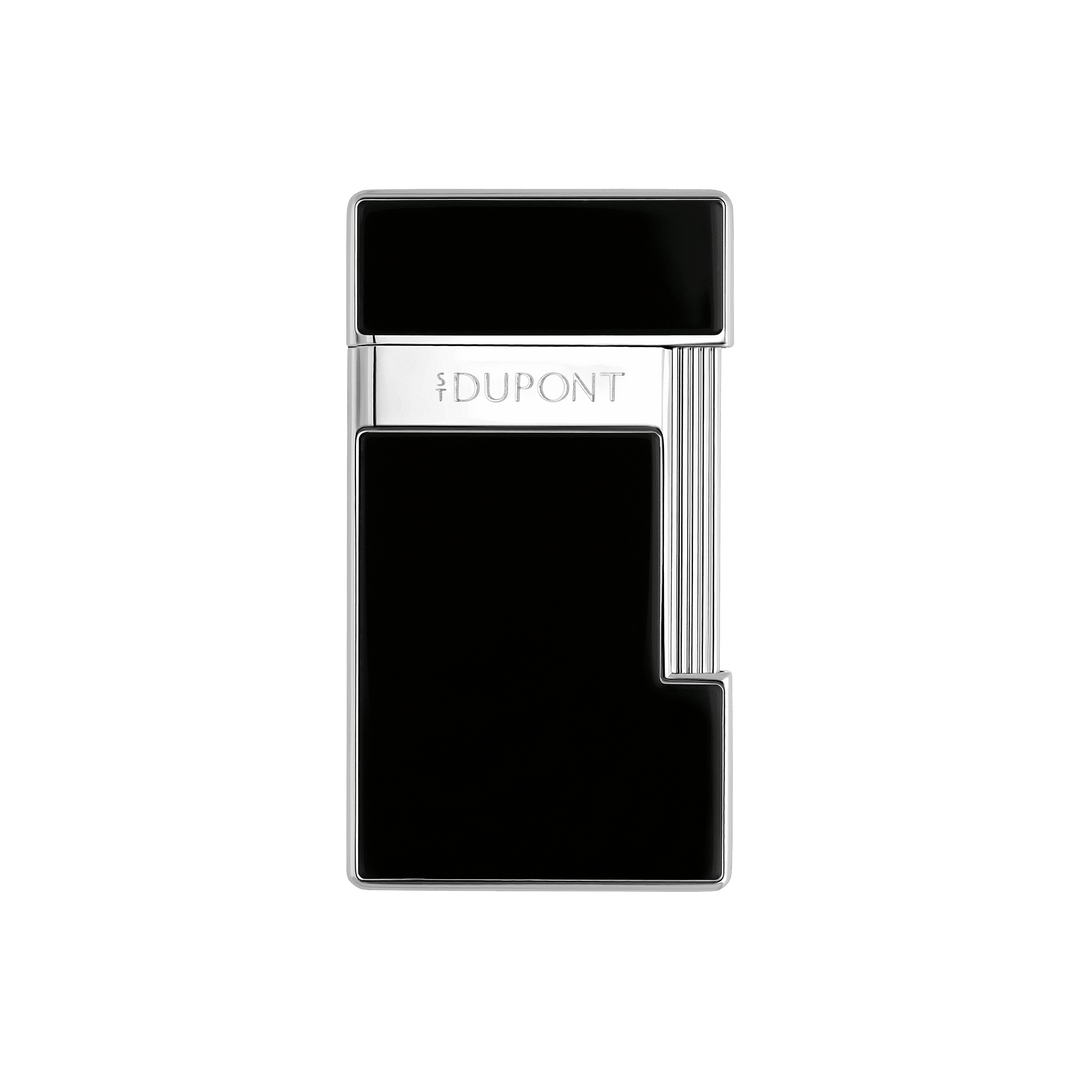 S.T. Dupont Slimmy Black Lacquer and Chrome Lighter