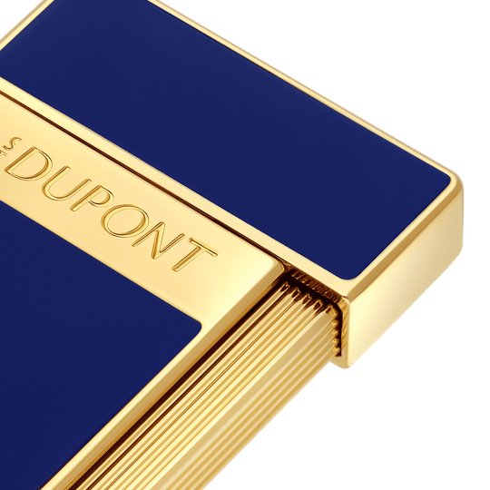 S.T. Dupont Slimmy Blue Lacquer and Golden Lighter 2