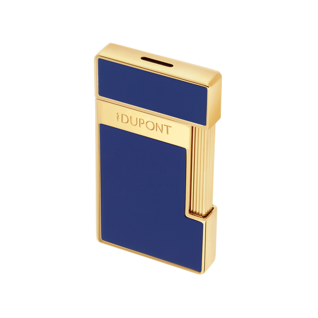 S.T. Dupont Slimmy Blue Lacquer and Golden Lighter 4