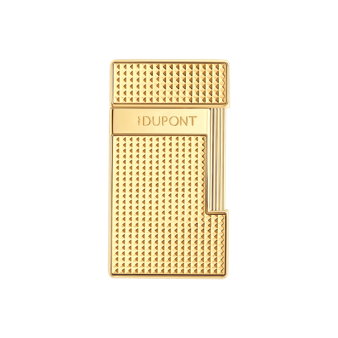 S.T. Dupont Slimmy Diamond Head Golden Lighter