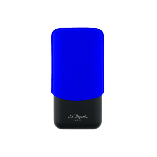 S.T. Dupont Three-Cigar Case Fluo Blue