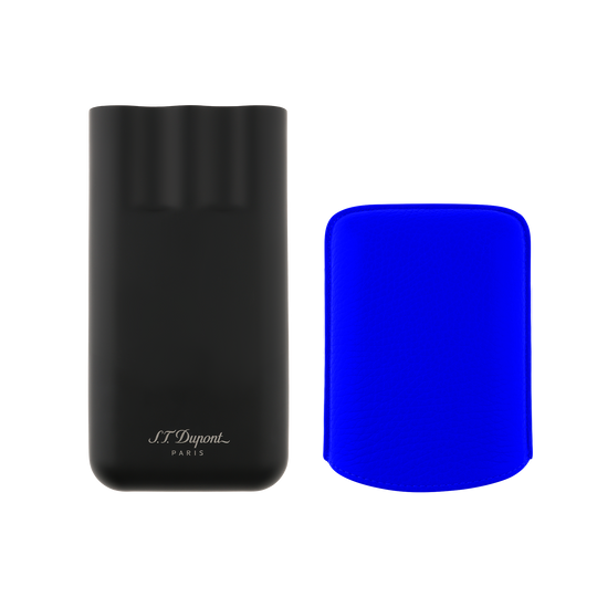 S.T. Dupont Three-Cigar Case Fluo Blue 2