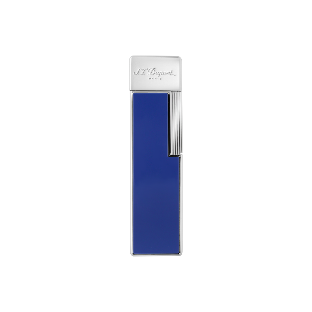 S.T. Dupont Twiggy Blue Lacquer and Chrome Lighter