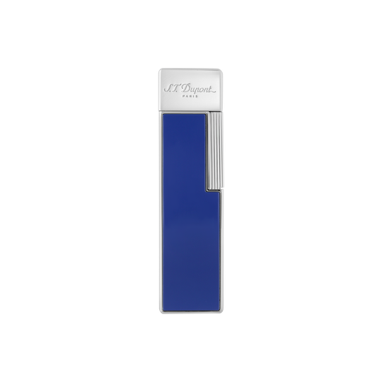 S.T. Dupont Twiggy Blue Lacquer and Chrome Lighter