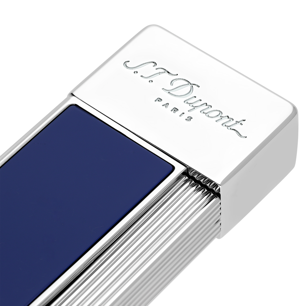 S.T. Dupont Twiggy Blue Lacquer and Chrome Lighter 2