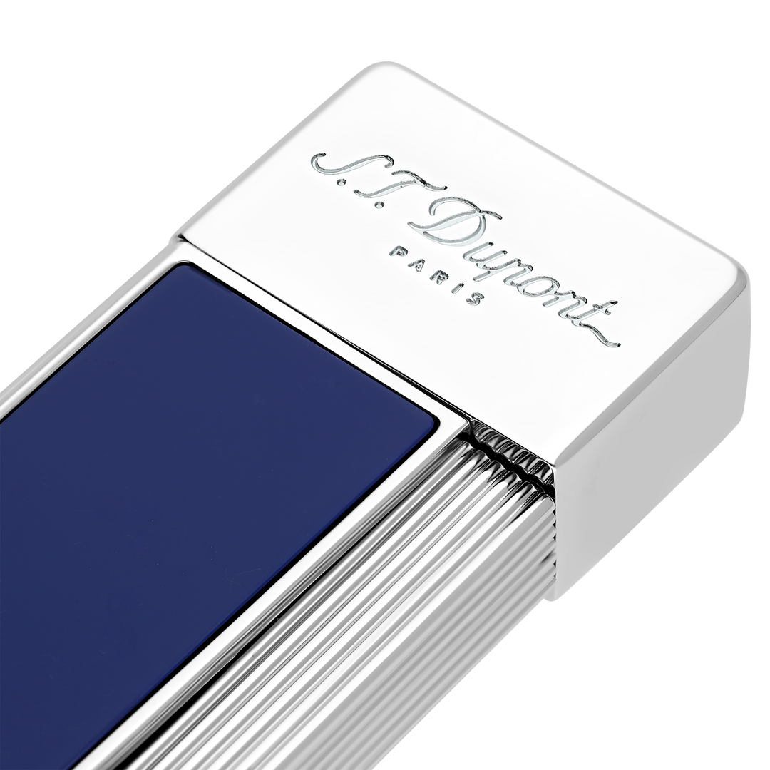 S.T. Dupont Twiggy Blue Lacquer and Chrome Lighter 2