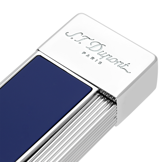 S.T. Dupont Twiggy Blue Lacquer and Chrome Lighter 2