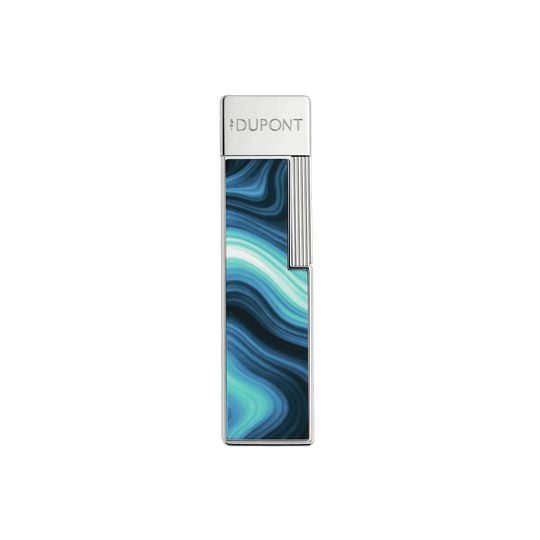 S.T. Dupont Twiggy Geode Blue & Chrome Lighter
