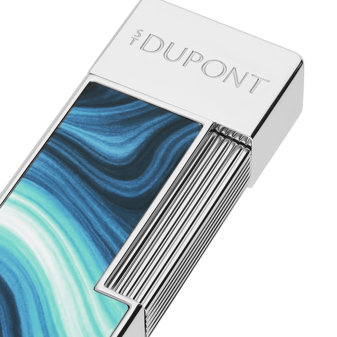 S.T. Dupont Twiggy Geode Blue & Chrome Lighter 2