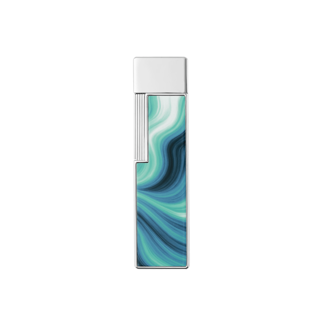 S.T. Dupont Twiggy Geode Blue & Chrome Lighter 3