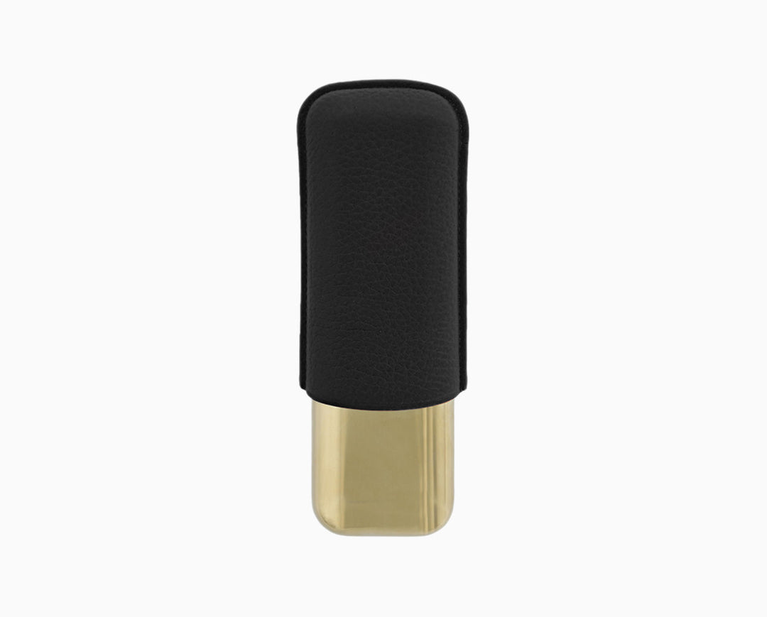 S.T. Dupont Two-Cigar Case Black Grain & Golden 3