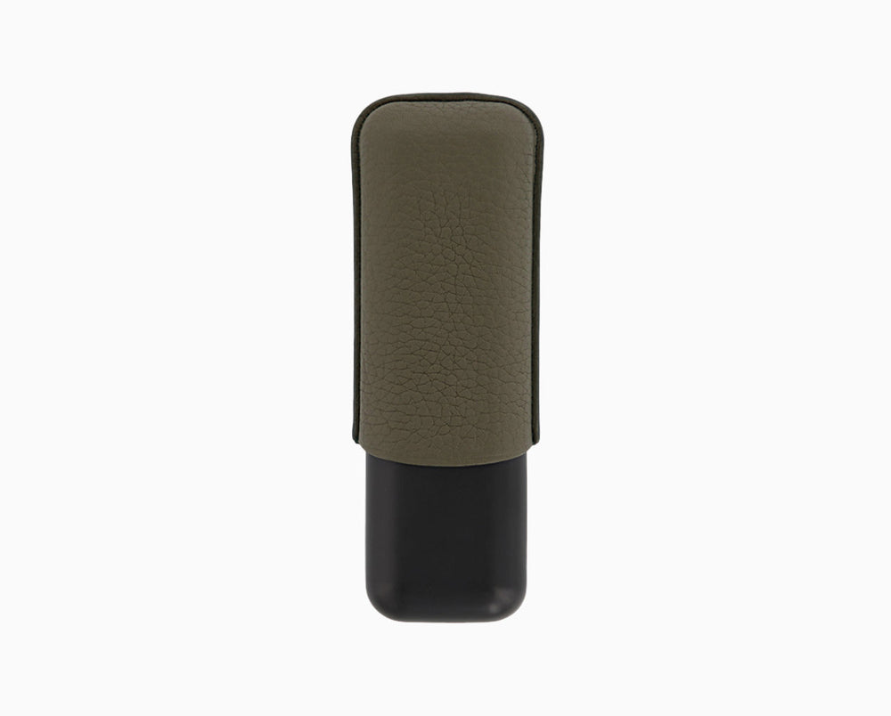 S.T. Dupont Two-Cigar Case Khaki Grain & Matte 2