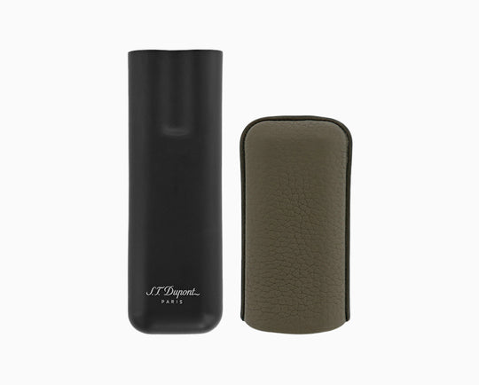 S.T. Dupont Two-Cigar Case Khaki Grain & Matte 3