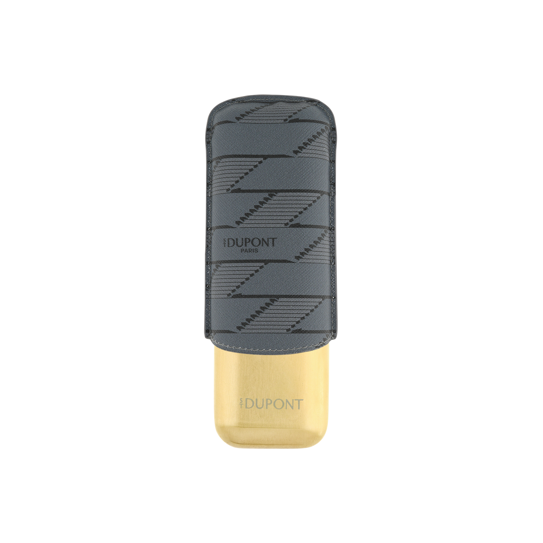 S.T. Dupont Two-Cigar Case Monogram 1872 Black