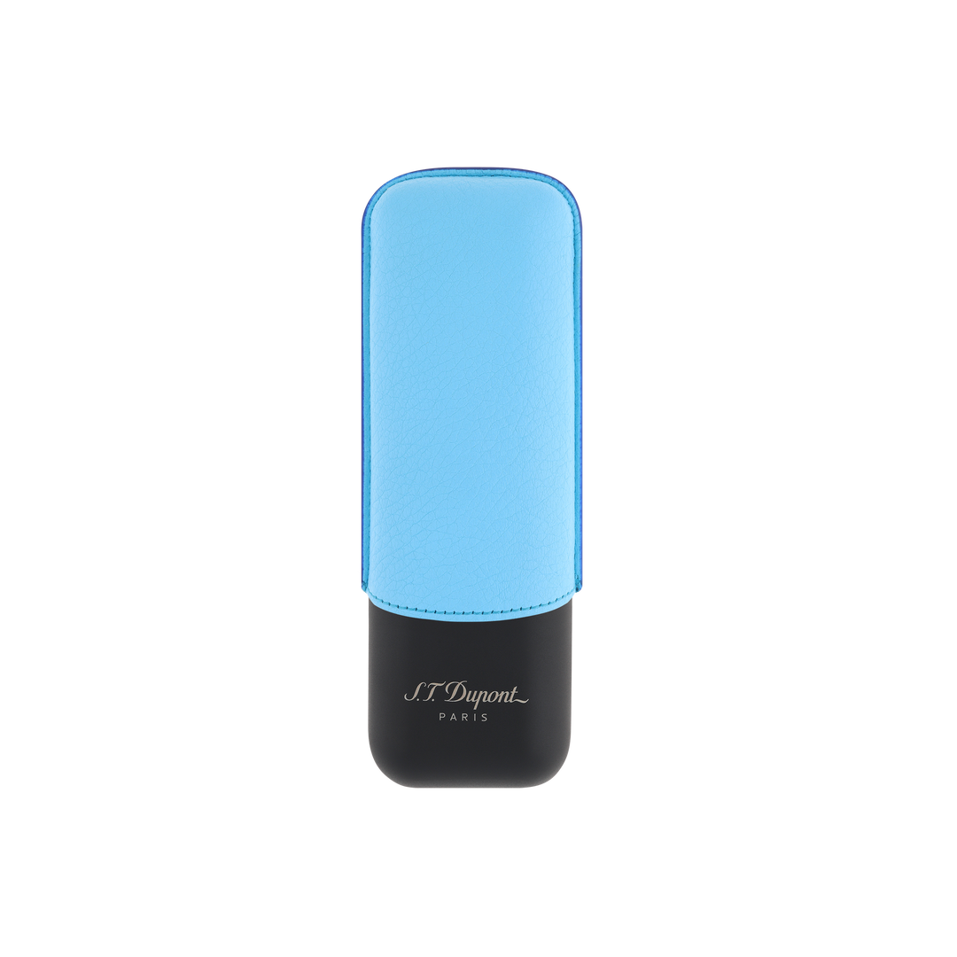 S.T. Dupont Two-Cigar Case Turquoise Grain & Matte