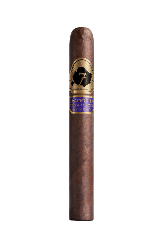 Cigar with an El Septimo Salvador Dali label at Cigar Inc Los Angeles