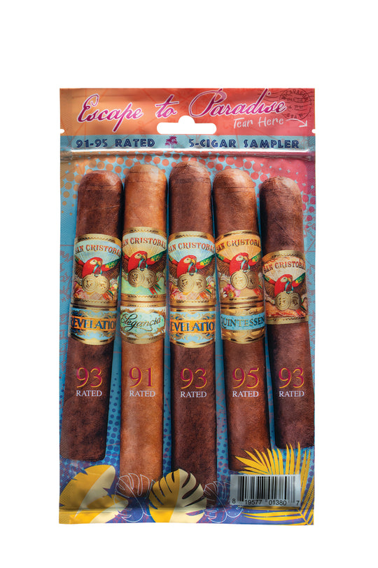 San Cristobal Fresh Pack Sampler back - Cigar Inc