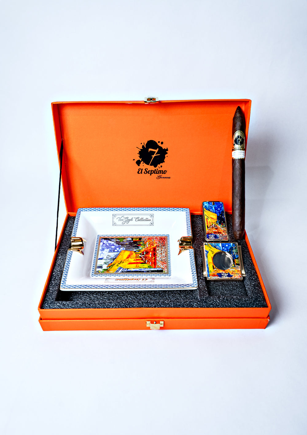 El-Septimo - Sacred Arts Van Gogh Gift Box (Ashtray, Cutter & Lighter)