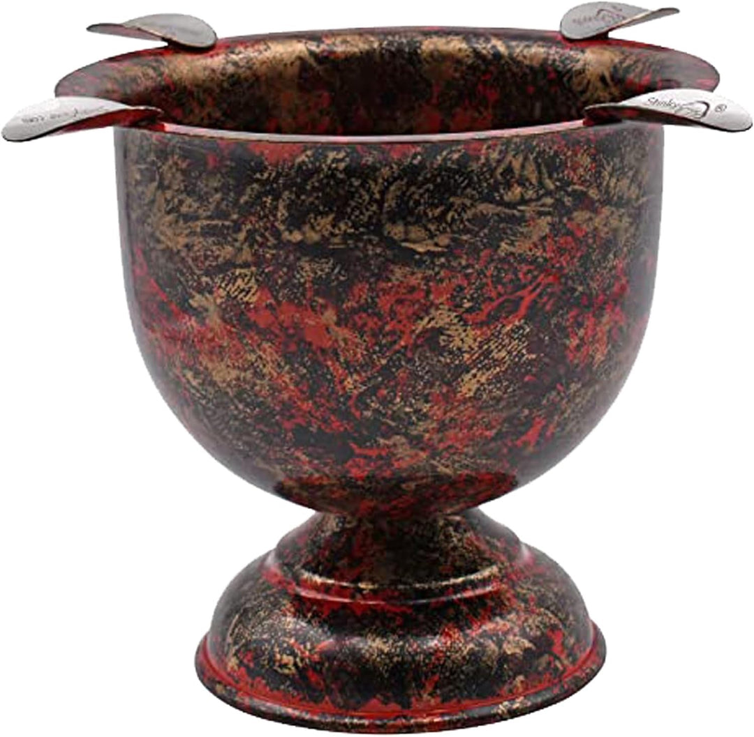 Stinky Cigar Stinky Tall 4 Stirrup Ashtray in Gold & Black Antique - view 2