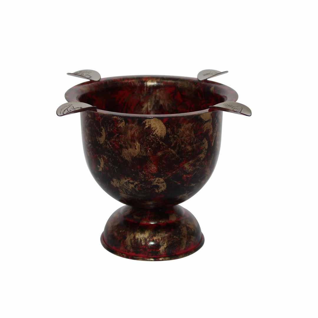 Stinky Cigar Stinky Tall 4 Stirrup Ashtray in Gold & Black Antique - view 7