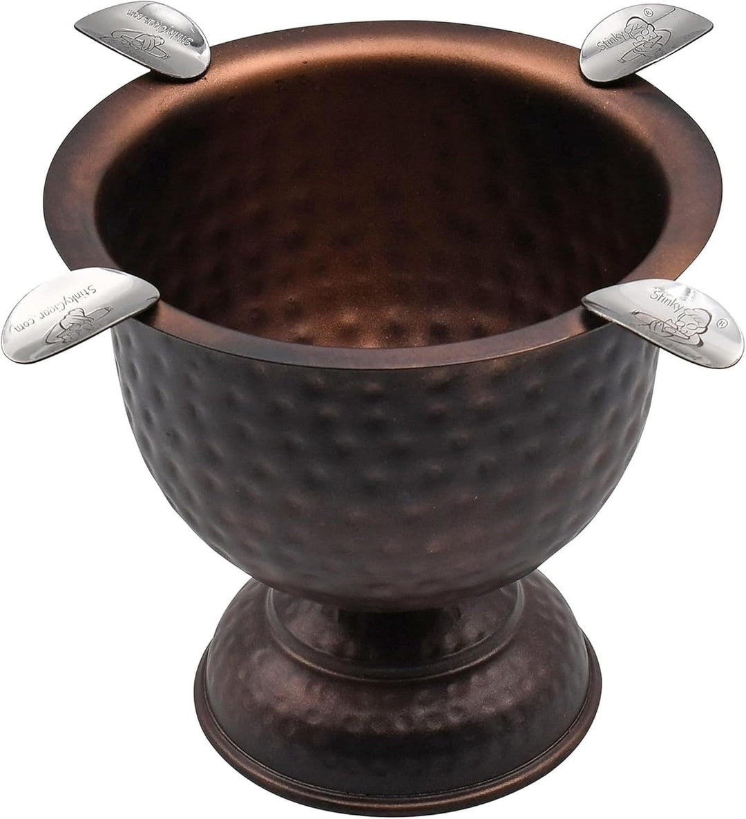 Stinky Cigar Stinky Tall 4 Stirrup Ashtray in Hammered Copper - view 2