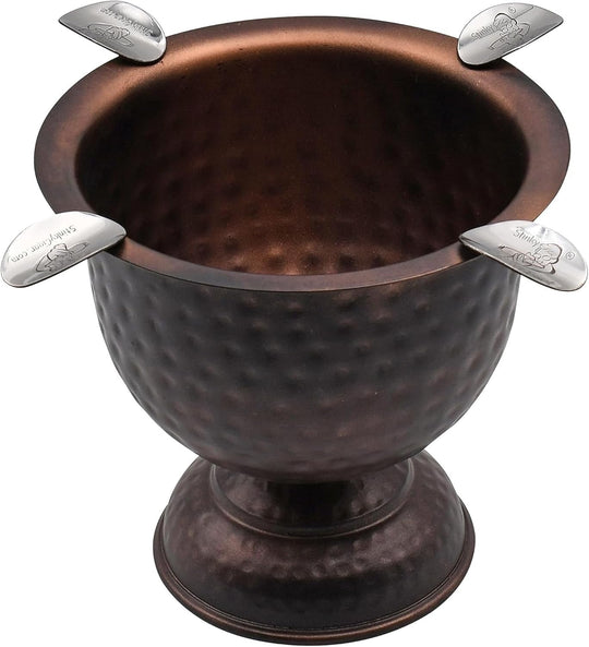 Stinky Cigar Stinky Tall 4 Stirrup Ashtray in Hammered Copper - view 2