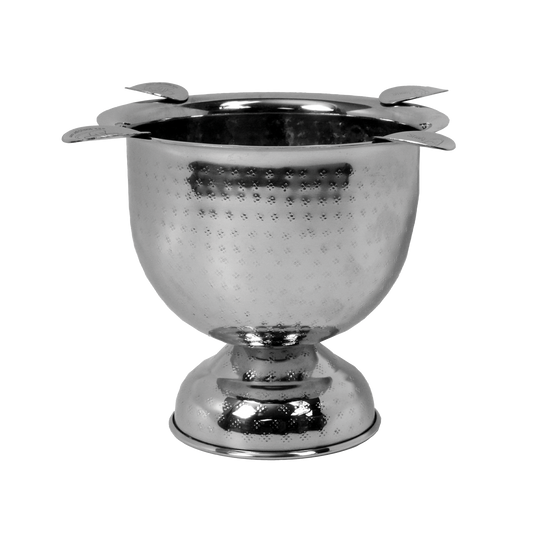 Stinky Cigar Stinky Tall 4 Stirrup Ashtray in Hammered Stainless Steel