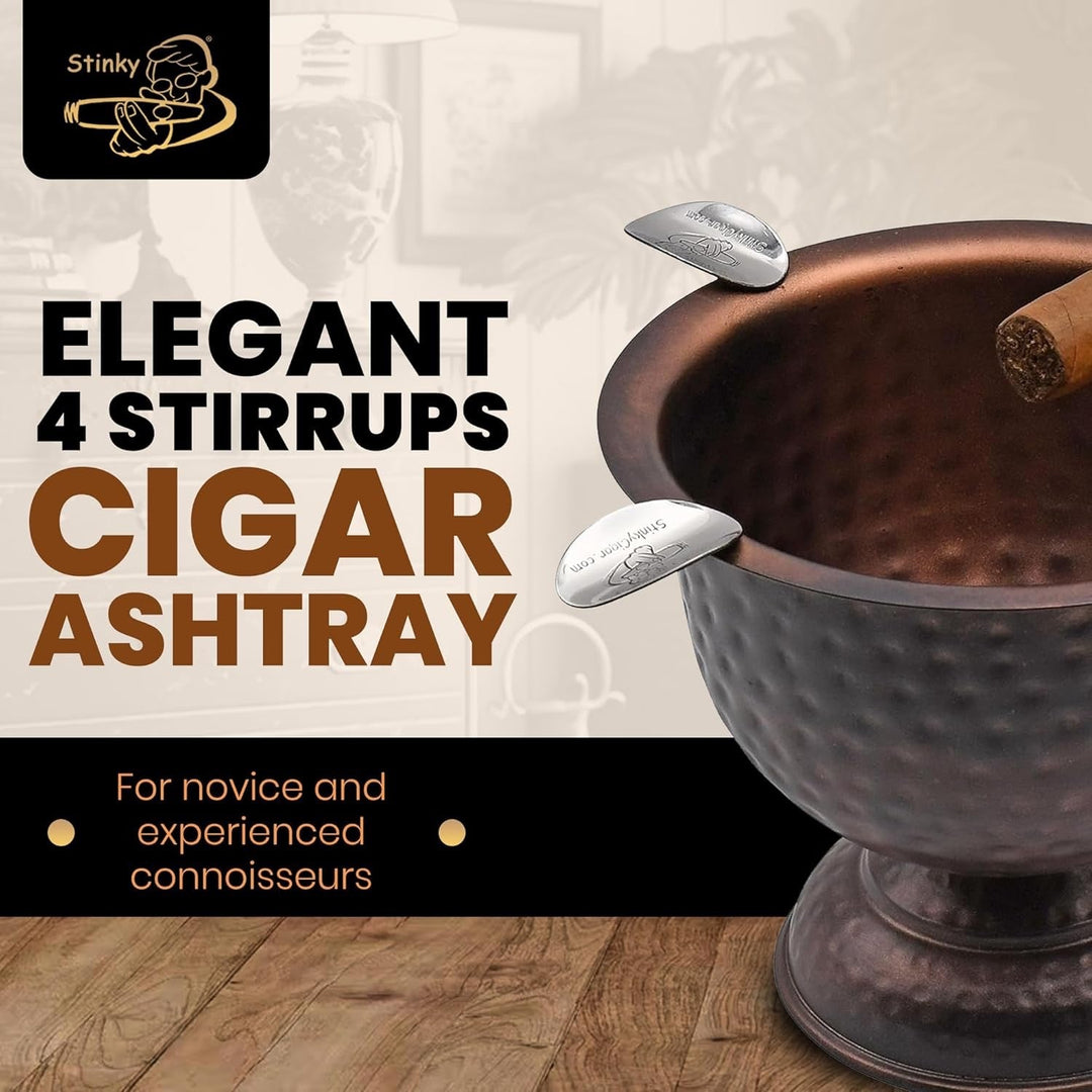 Stinky Cigar Stinky Tall 4 Stirrup Ashtray in Royal Blue - view 4