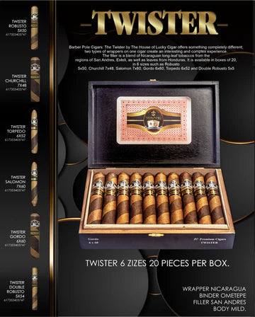 Lucky Cigar - TWISTER Robusto 5x50