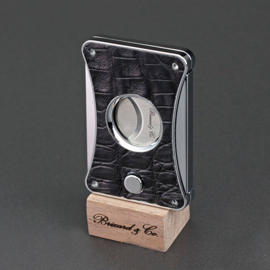 Brizard and Co - The "Elite Series 2" Cutter - Genuine Black Caiman Alligator (Alligator)