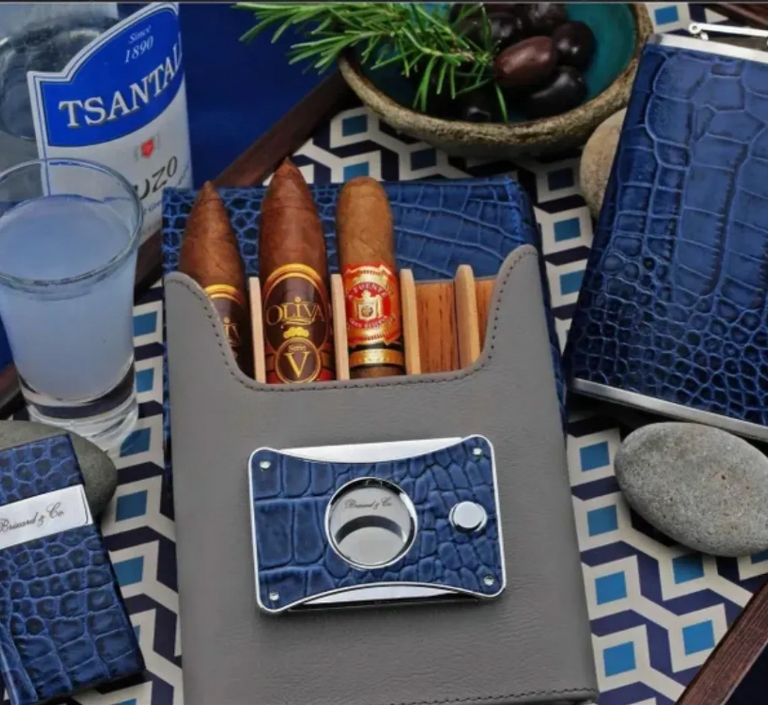 Brizard and Co - The "Elite Series 2" Cutter - Indigo Croco Pattern (Leather)