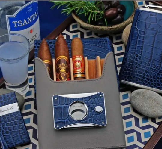 Brizard and Co - The "Elite Series 2" Cutter - Indigo Croco Pattern (Leather)