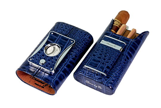 Brizard and Co - The "Elite Series 2" Cutter - Indigo Croco Pattern (Leather)