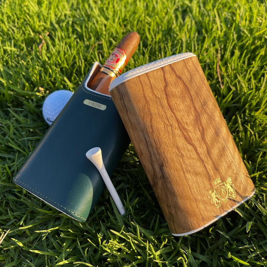 Brizard and Co - The "Show Band" 3 Cigar Case - Golf Heritage Collection (Limited Edition) (Leather)