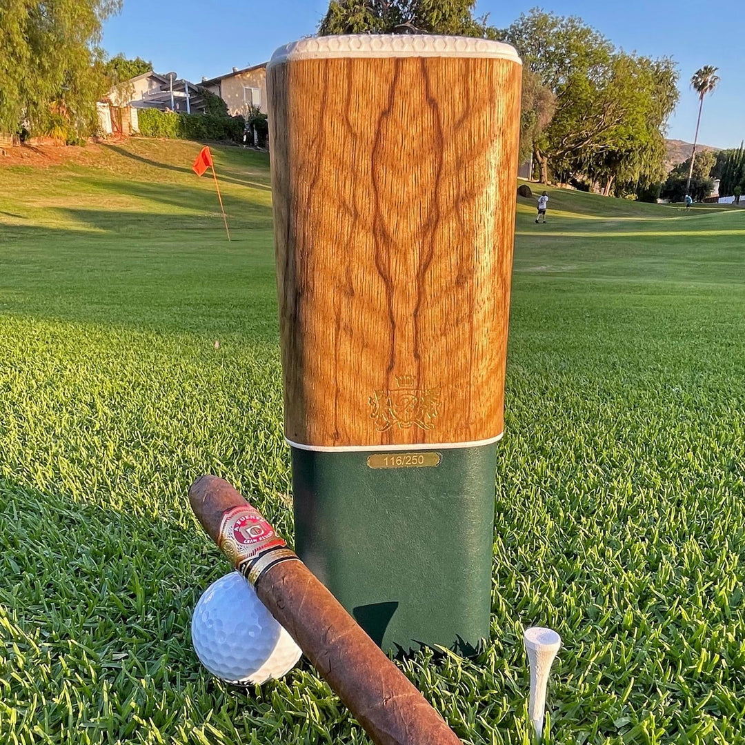 Brizard and Co - The "Show Band" 3 Cigar Case - Golf Heritage Collection (Limited Edition) (Leather)