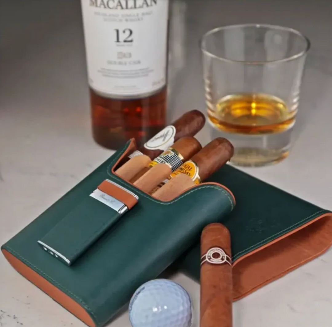 Brizard and Co - The "Show Band" 5 Cigar Case - Augusta Collection (Leather)