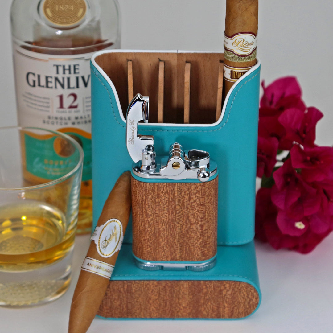 Brizard and Co - The "Show Band" 5 Cigar Case - Positano Collection (Leather)