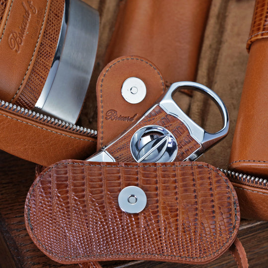 Brizard and Co - The "V" Cutter - Havana Lizard Pattern (Leather)