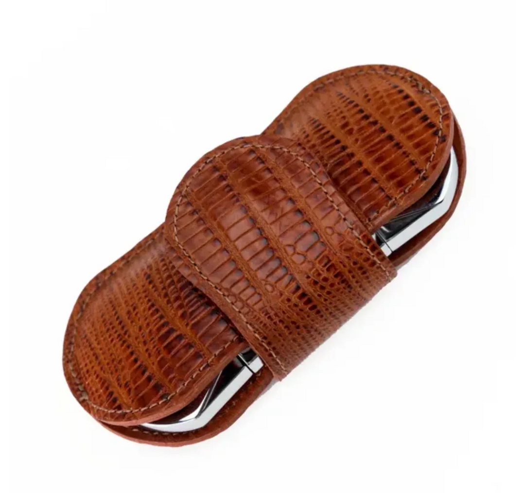 Brizard and Co - The "V" Cutter - Havana Lizard Pattern (Leather)