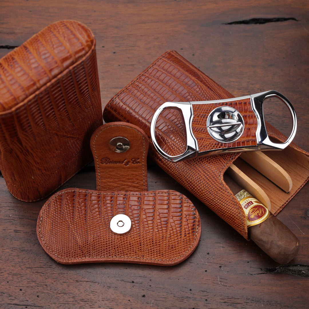 Brizard and Co - The "V" Cutter - Havana Lizard Pattern (Leather)