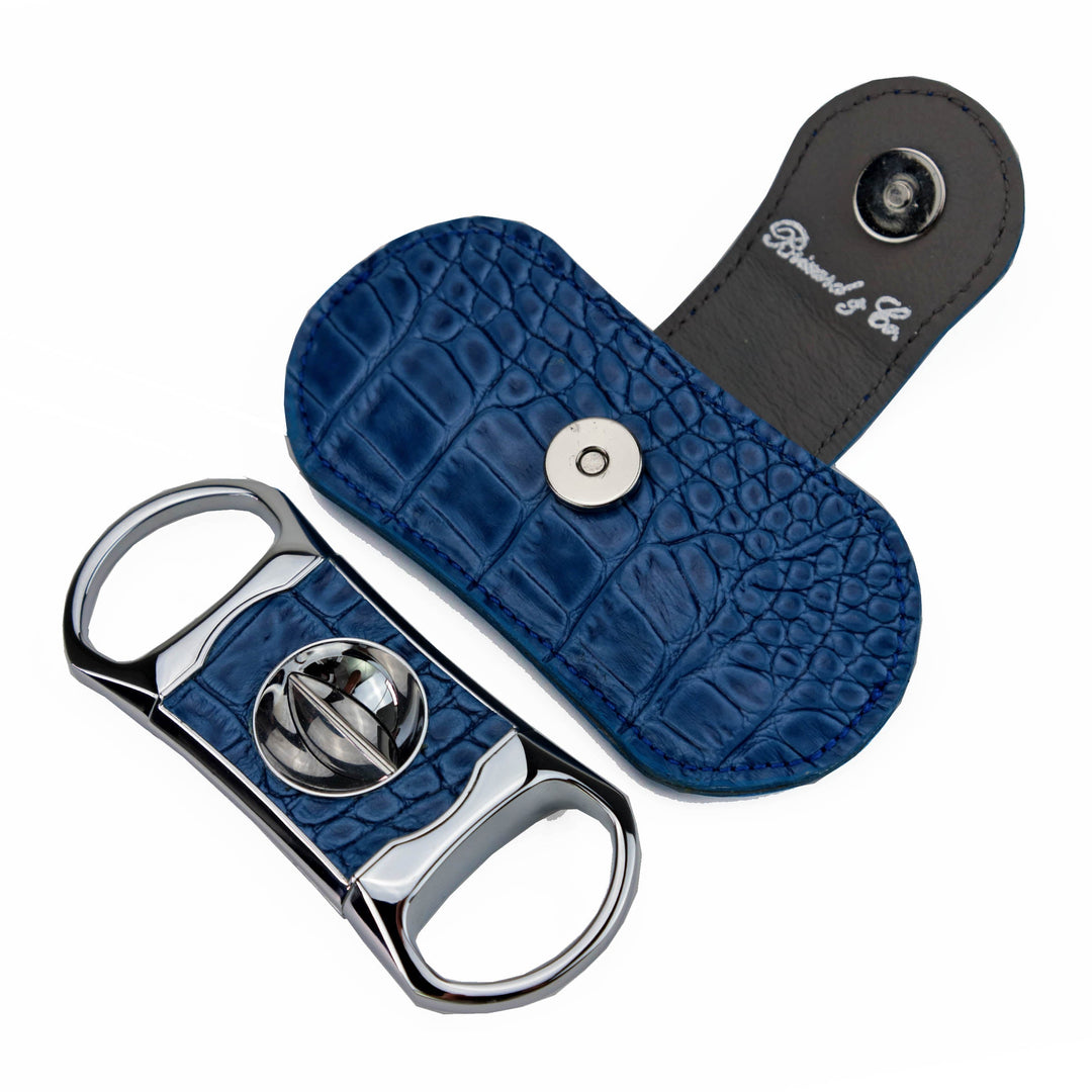 Brizard and Co - The "V" Cutter - Indigo Croco Pattern (Leather)