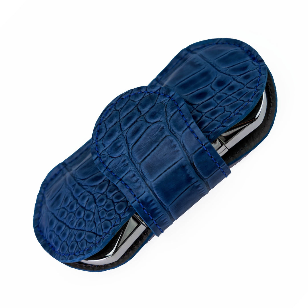Brizard and Co - The "V" Cutter - Indigo Croco Pattern (Leather)