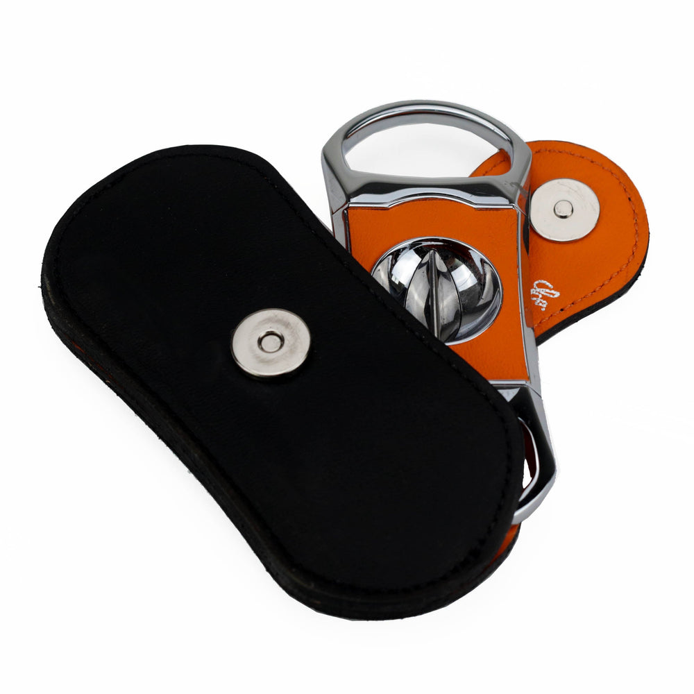 Brizard and Co - The "V" Cutter - Orange and Black Leather (Leather)