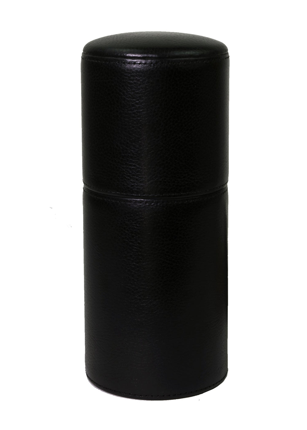 Brizard and Co - The Cylindrical Desk Humidor - Black Leather (Leather)